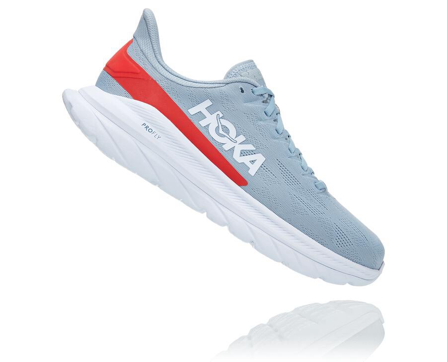 Hoka One One Hardloopschoenen Heren - Mach 4 - Blauw/Wit - UM0315627